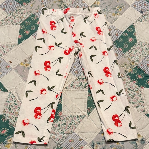 Jessica Simpson Kids Pajama Bottoms - White with Red Cherry Print - Picture 1 of 2